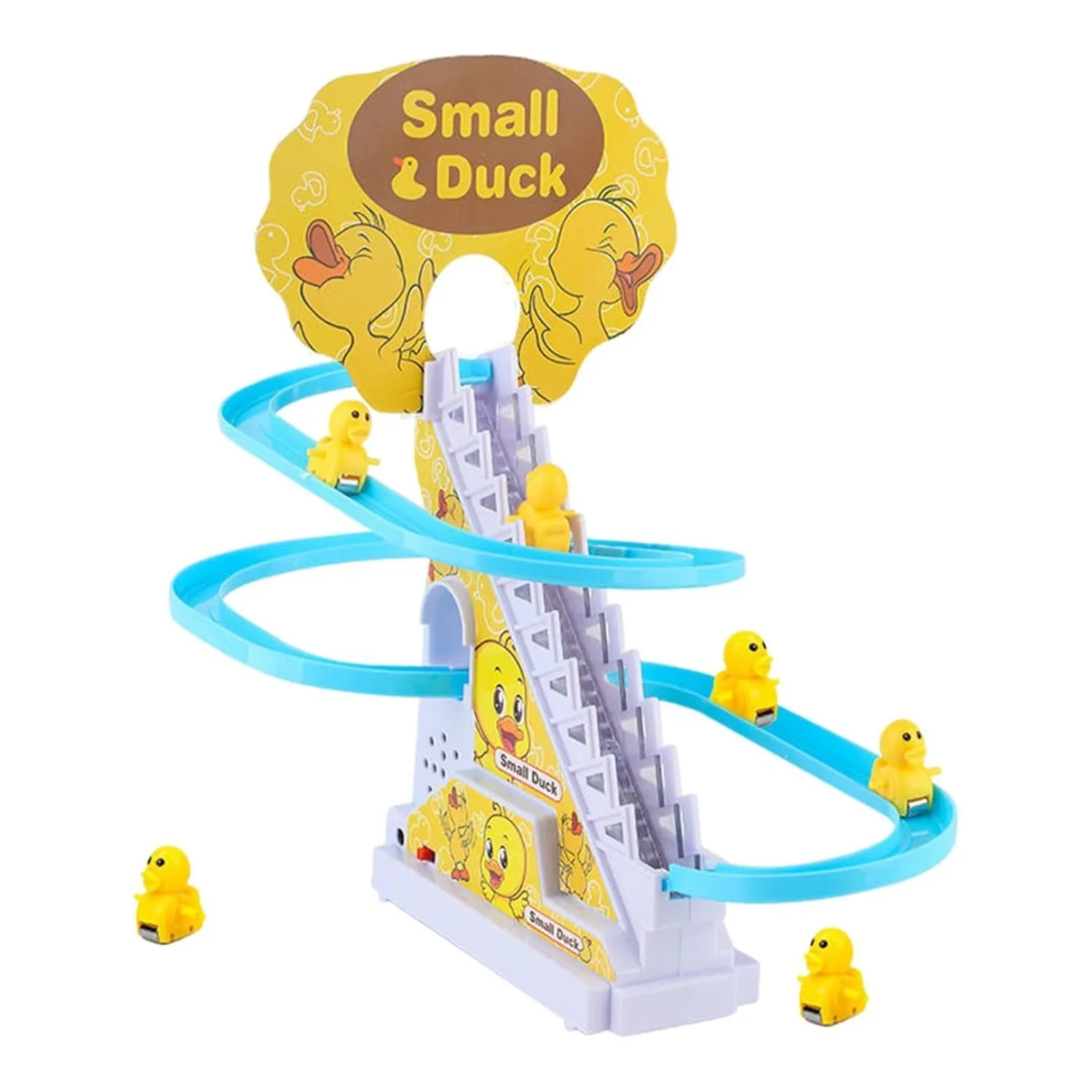 Ducks Slide Toy Set Electric Duck Climbing Stairs